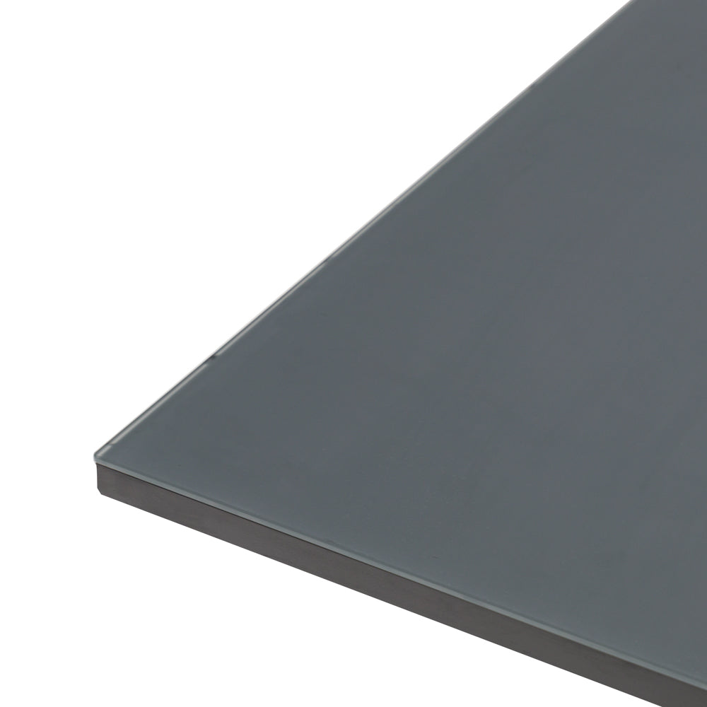 Mesa de Exterior Extensible Orick 100 x 200/300cm | Aluminio y Cristal Mate Antracita | KUBU #