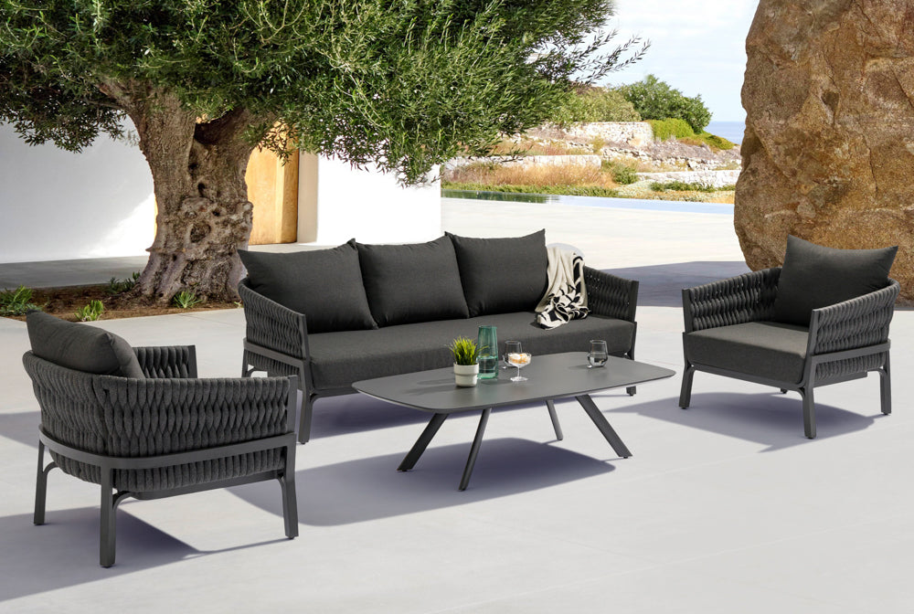 Mesa  de centro Anmore  aluminio antracita | Kubu #