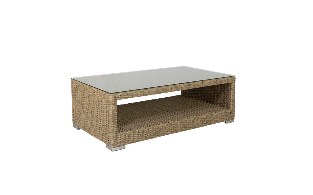 Mesa de centro California aluminio y ratán sintético | Kubu #