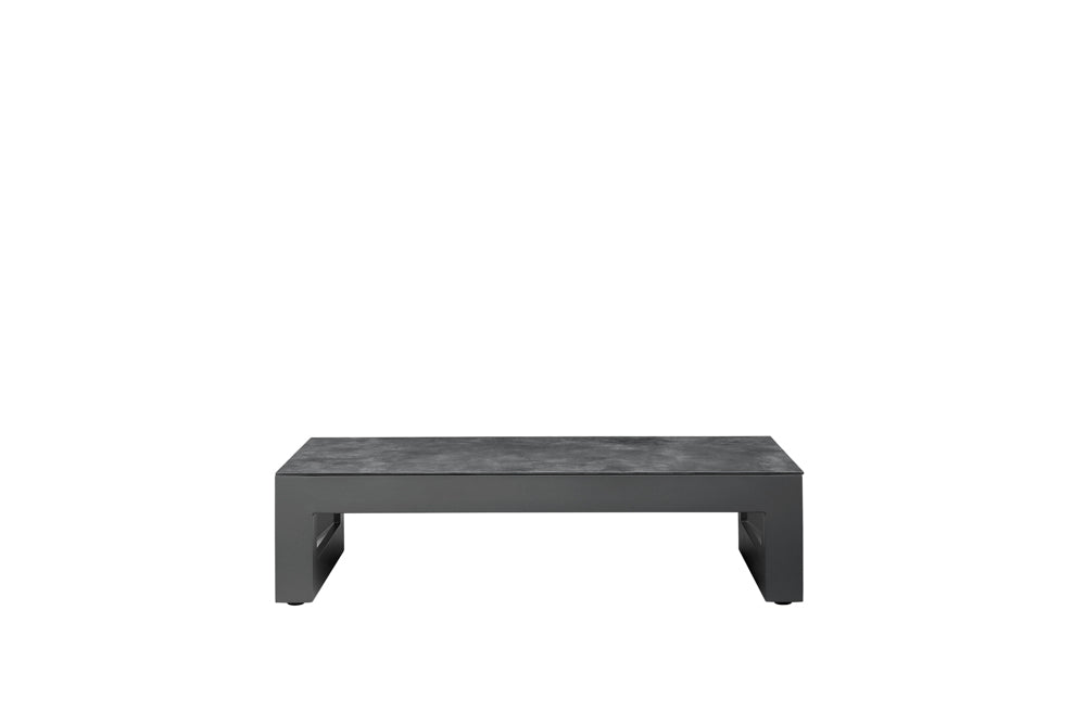 Mesa de centro Onix aluminio antracita cristal cerámico gris antracita | Kubu #