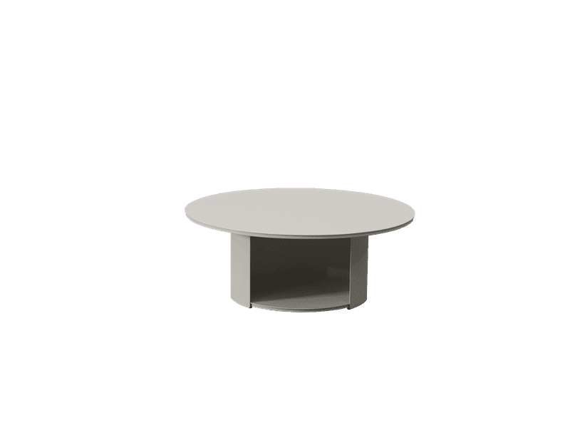 Mesa de centro redonda Corinto Ø 100 cm aluminio blanco | Kubu #