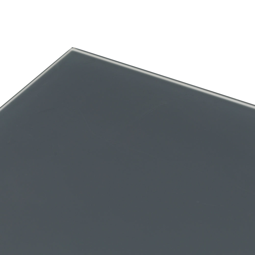 Mesa de comedor Adin 160 x 90 cm aluminio y cristal antracita