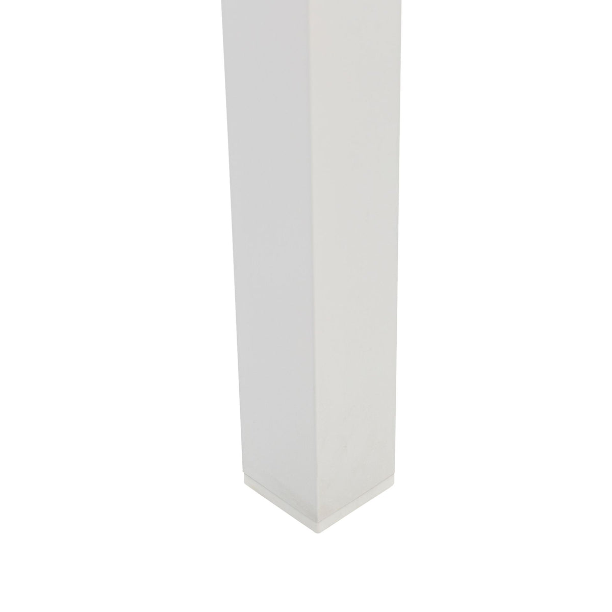 Mesa de comedor Adin 160 x 90 cm aluminio y cristal blanco | KUBU #
