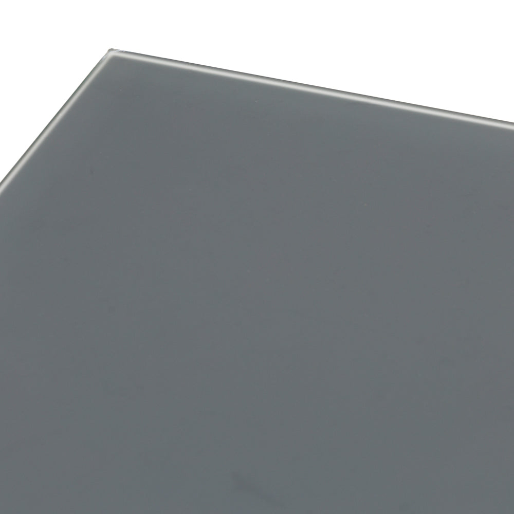 Mesa de comedor Adin 90 x 90 cm aluminio y cristal antracita