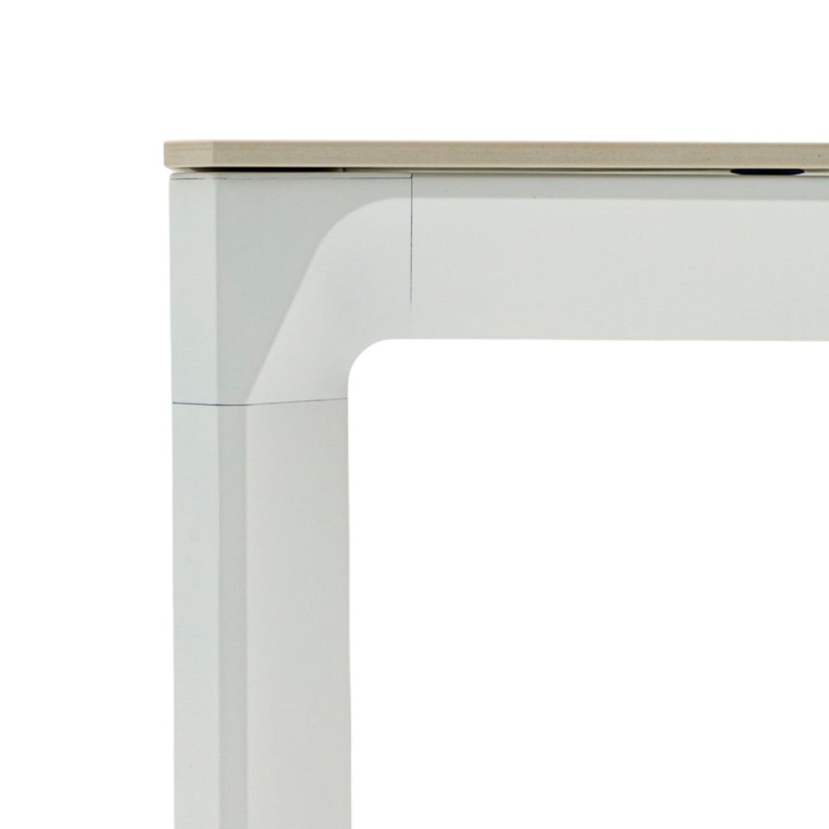 Mesa de comedor Boori 160x90 aluminio blanco top mesa porcelánico blanco | KUBU #