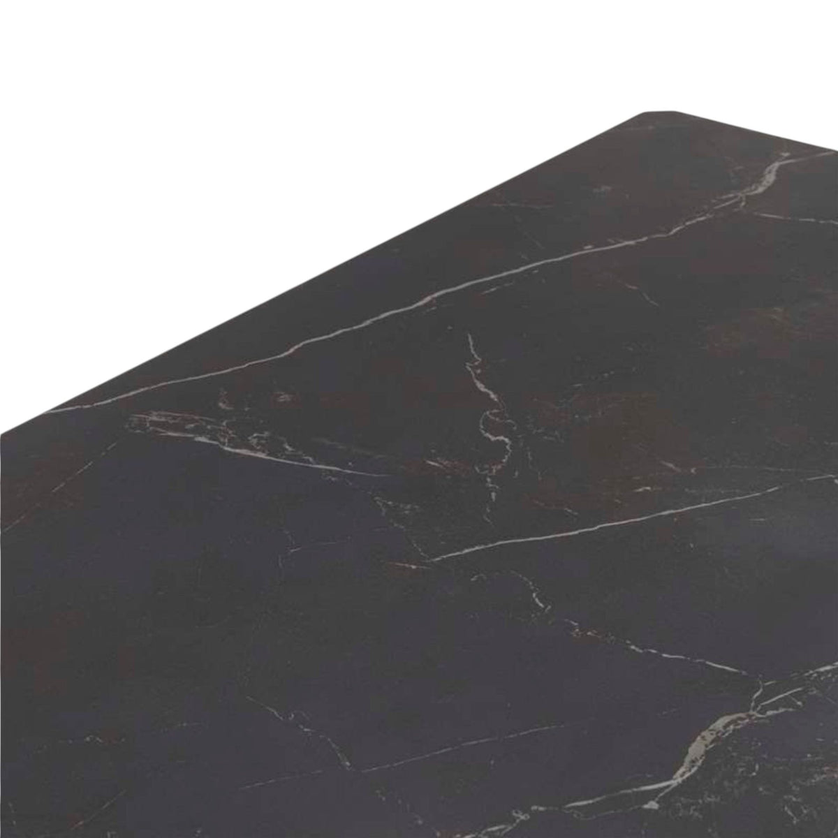 Mesa de comedor Boori 200x90 cm aluminio antracita top mesa porcelánico negro | KUBU #