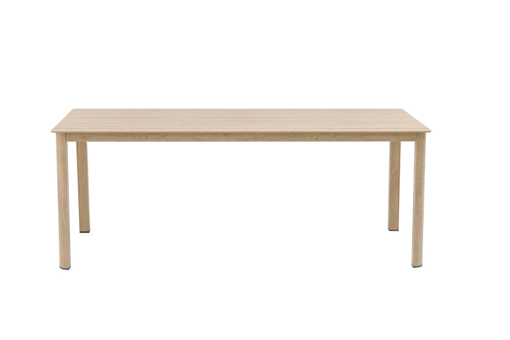 Mesa de comedor Harmony 200x88 cm  aluminio efecto madera | Kubu #