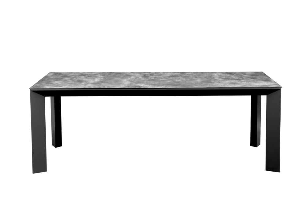 Mesa de comedor Onix 210*90 cm aluminio antracita cristal cerámico gris antracita | Kubu #