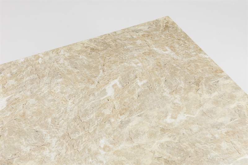 Mesa de comedor Orick 210*90 cm aluminio taupe y cristal cerámico beige. | Kubu #