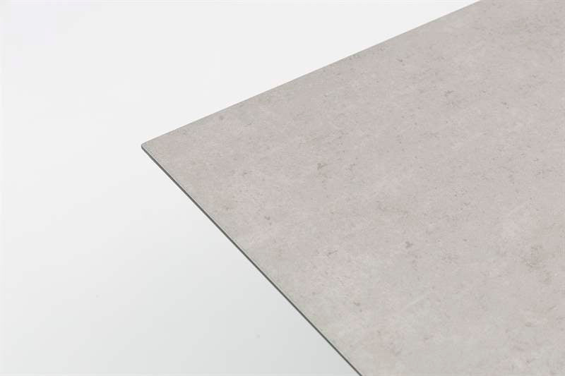 Mesa elevable Isabela 140x75x50/74  aluminio blanco con cristal cerámico gris claro | Kubu #