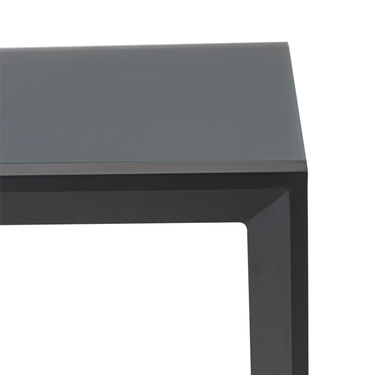 Mesa extensible ORICK 100 x 150/225 cm aluminio y cristal antracita | KUBU #