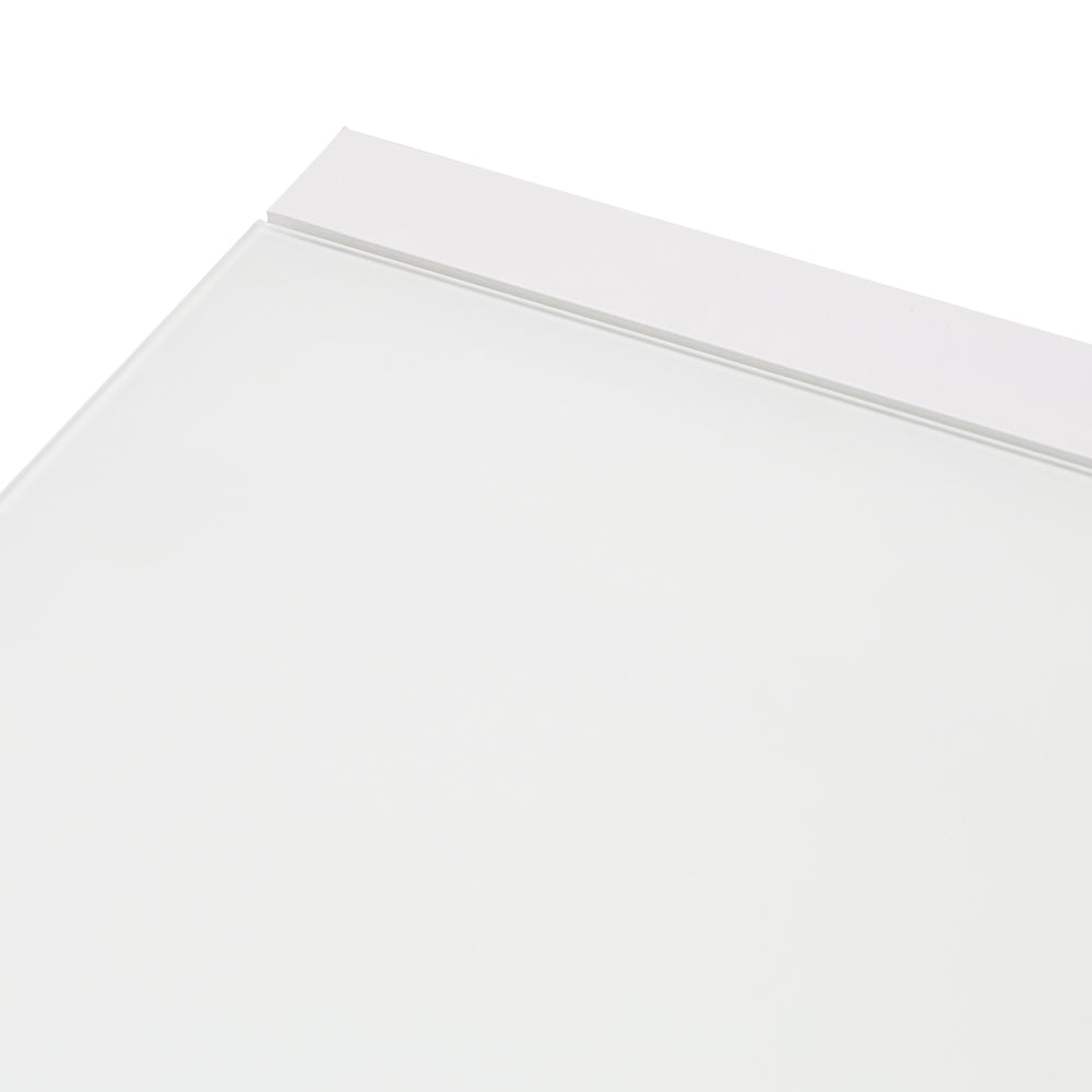 Mesa extensible ORICK 100 x 150/225 cm aluminio y cristal blanco