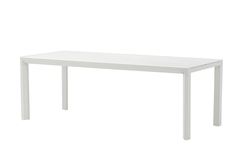 Mesa fija Byron 220 cm aluminio blanco
