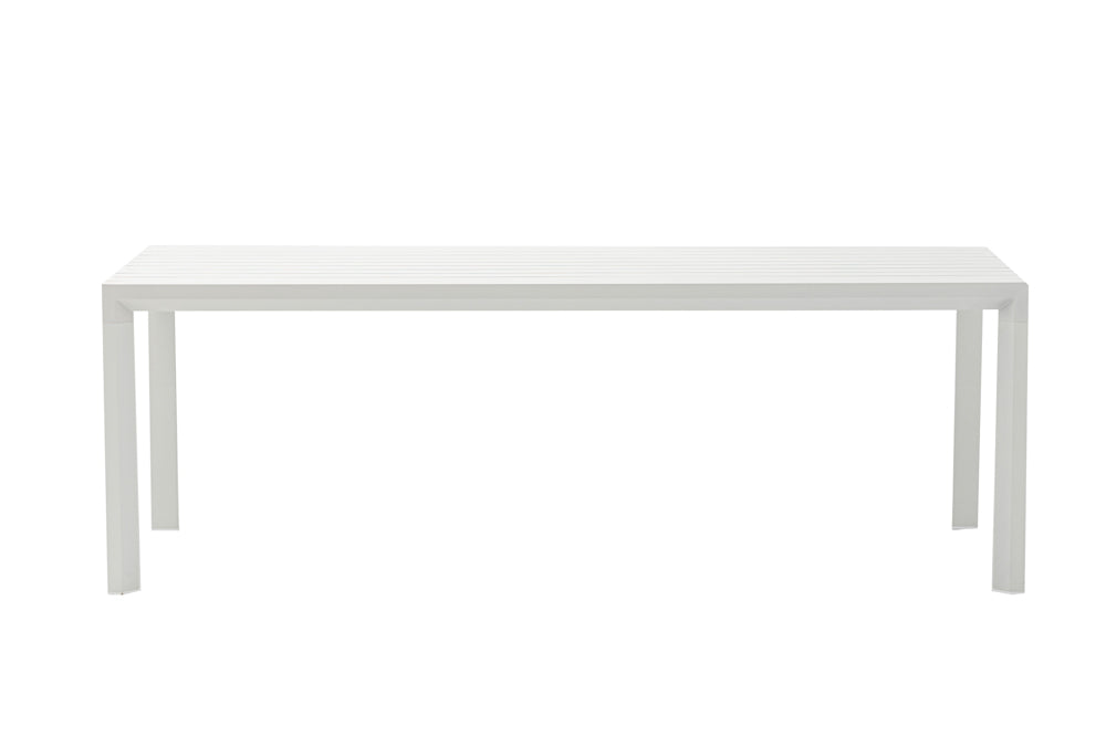 Mesa fija Byron 220 cm aluminio blanco