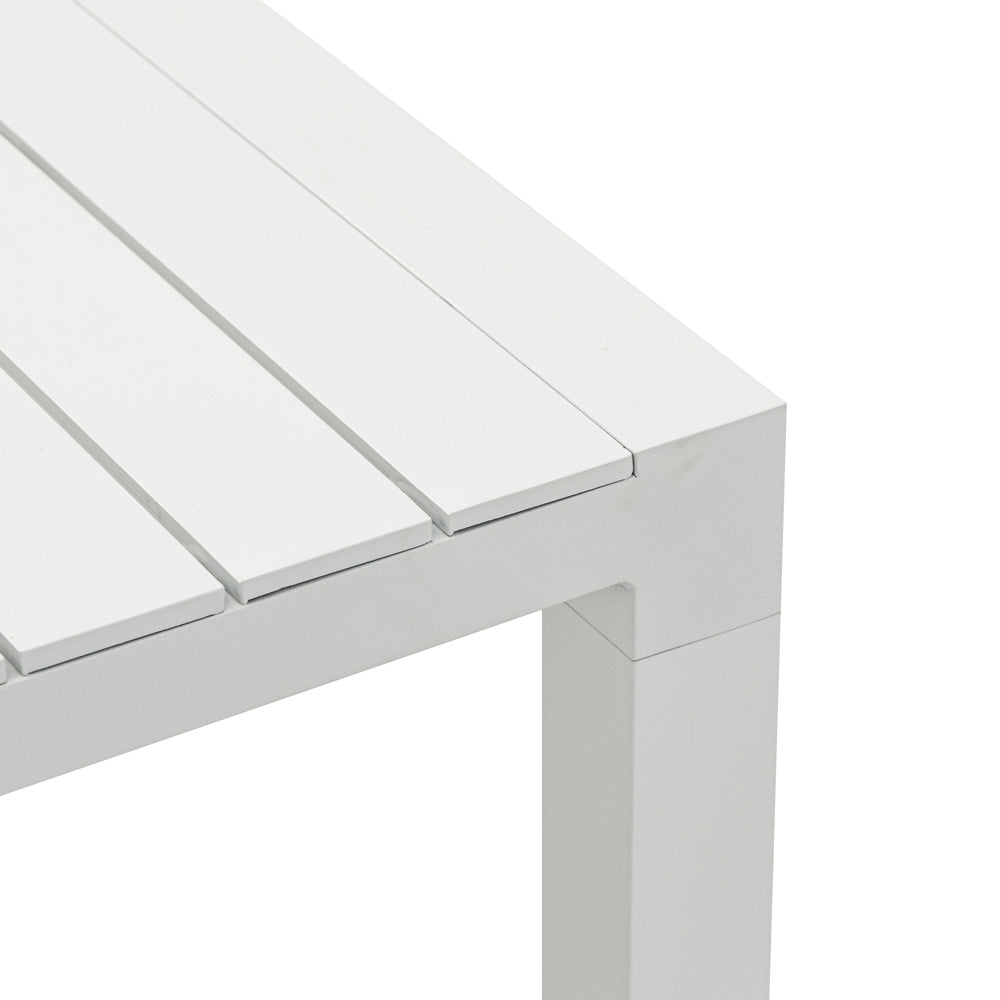 Mesa fija Byron 220 cm aluminio blanco