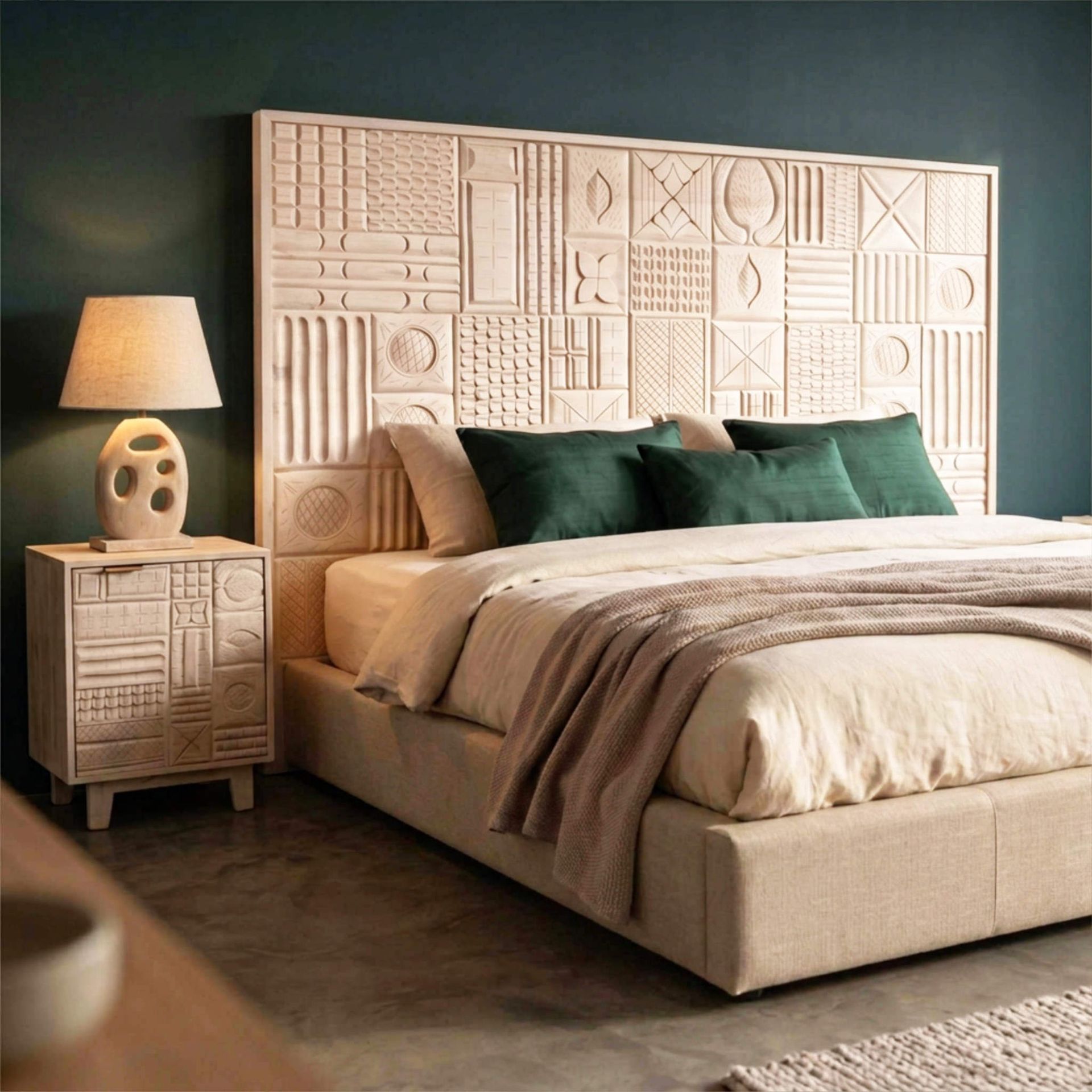 Mesita de Noche Maya 45x35x65cm | Madera de Mango | KUBU #