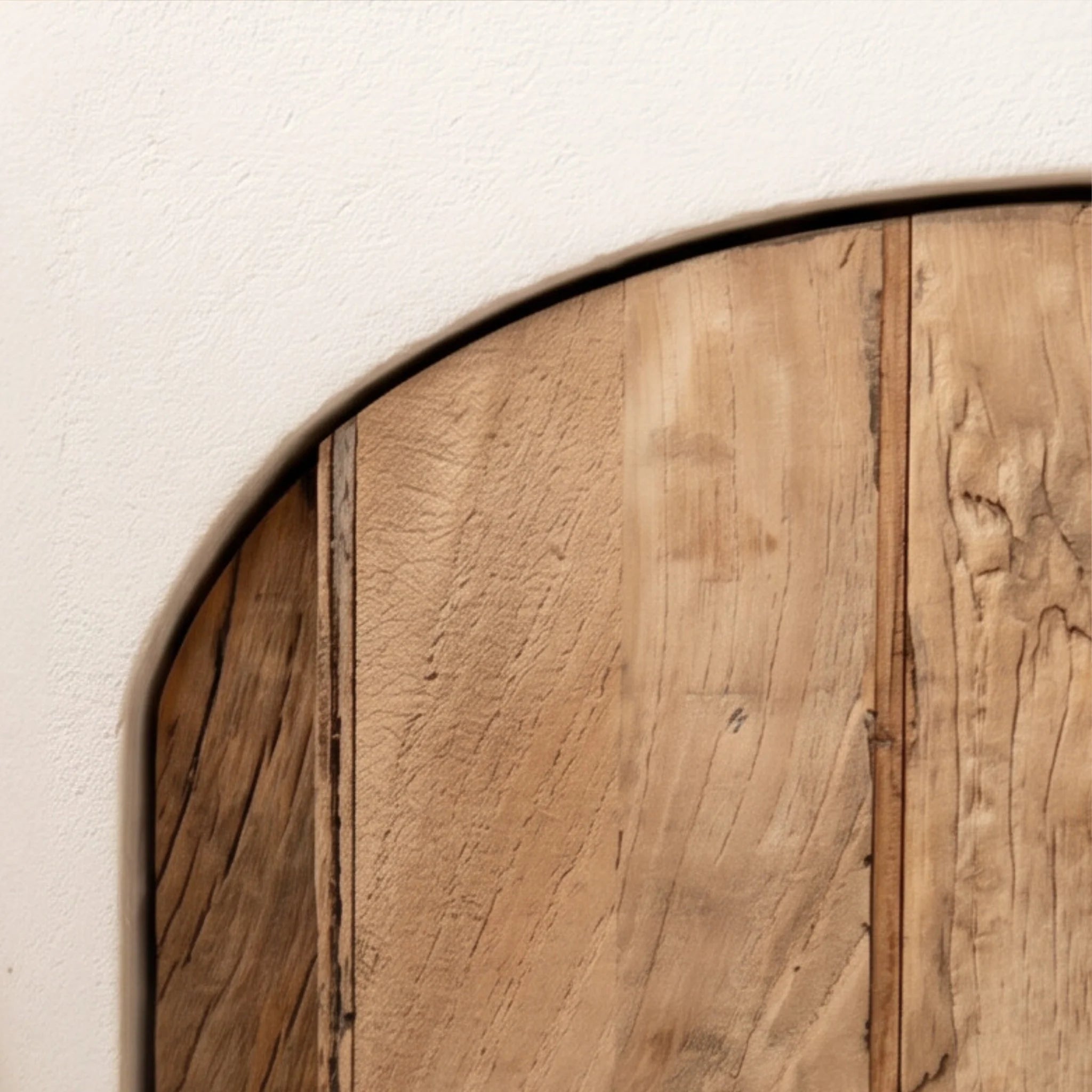 Mesita de noche Eivissa 45X40X45cm | Blanco Mate y Madera reciclada de Acacia | KUBU #