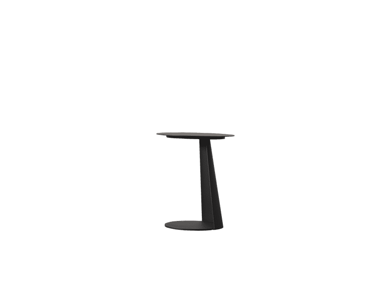 Mesita lateral redonda Corinto aluminio antracita | Kubu #
