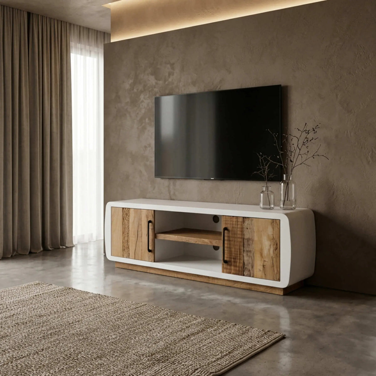 Mueble TV Dos Puertas Calvia | Madera y Diseño Minimalista | KUBU #