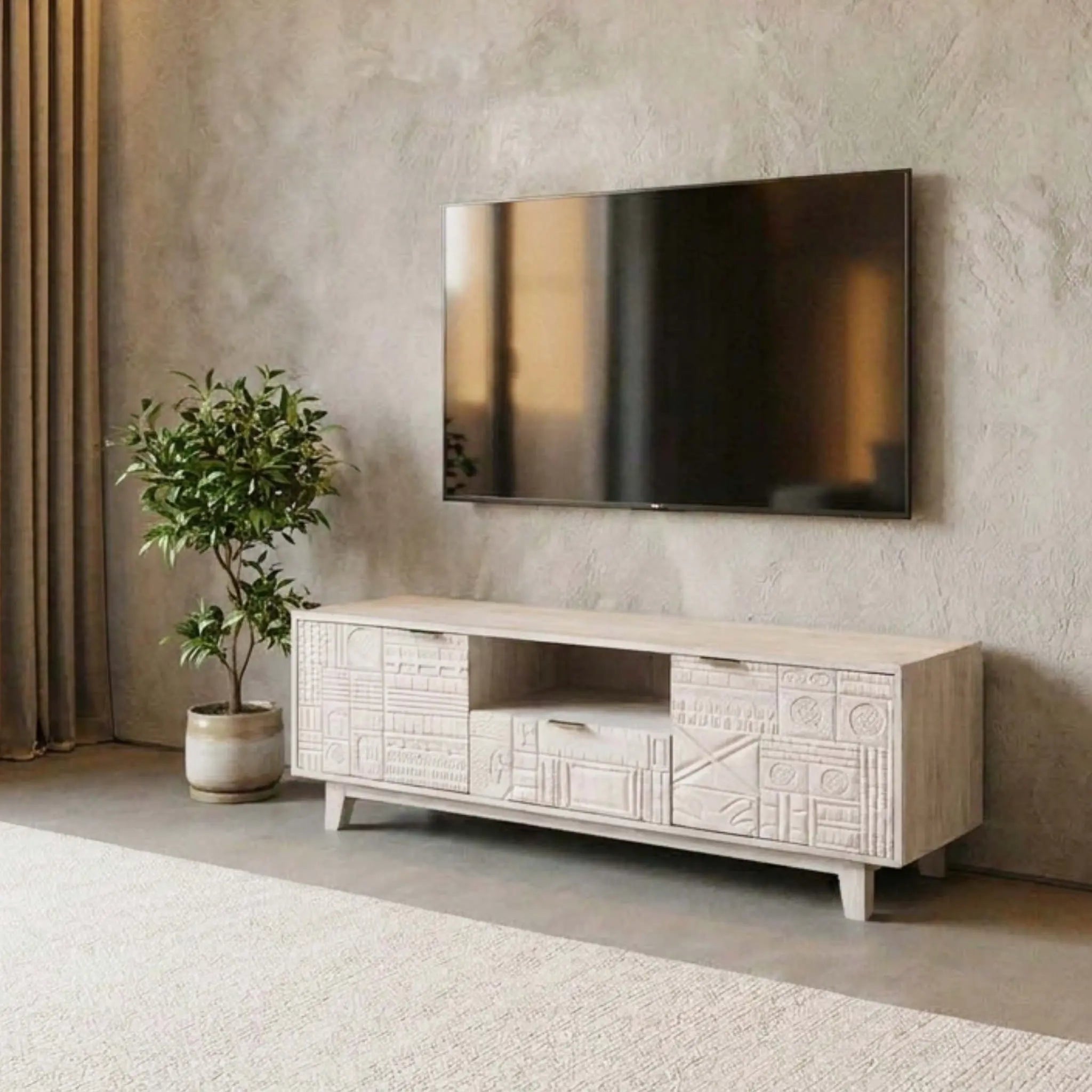 Mueble TV Maya 140 cm |  Madera de mango | KUBU #