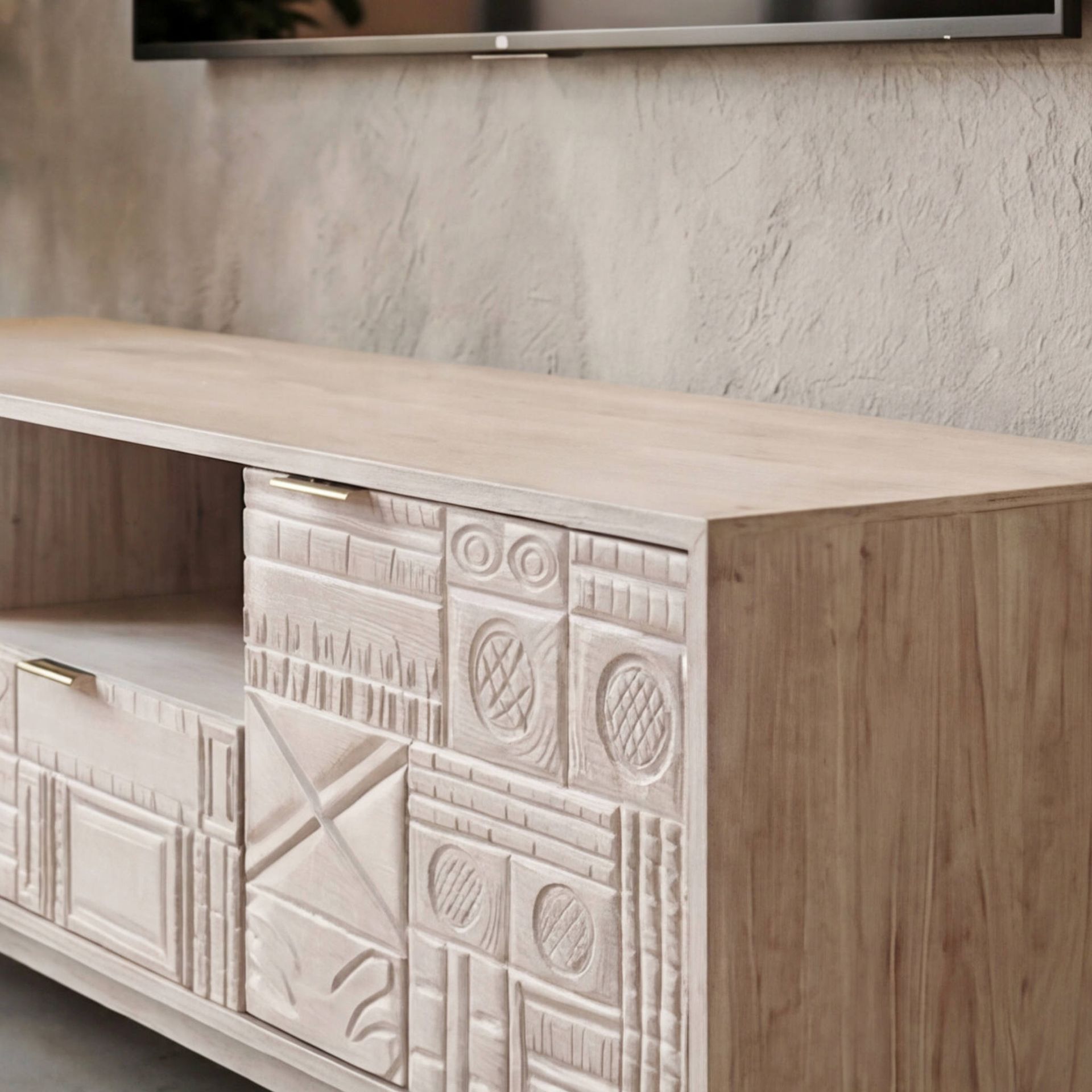 Mueble TV Maya 140 cm |  Madera de mango | KUBU #