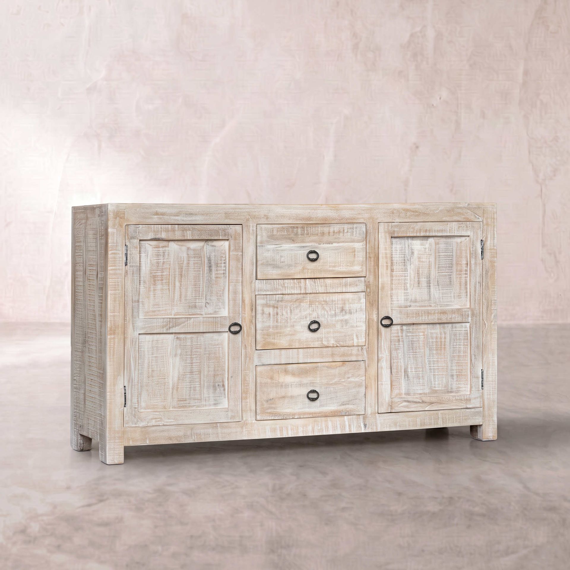 Mueble de TV Goa 2 Puertas / 2 cajones 120x40x60cm | Madera de Mango | KUBU #