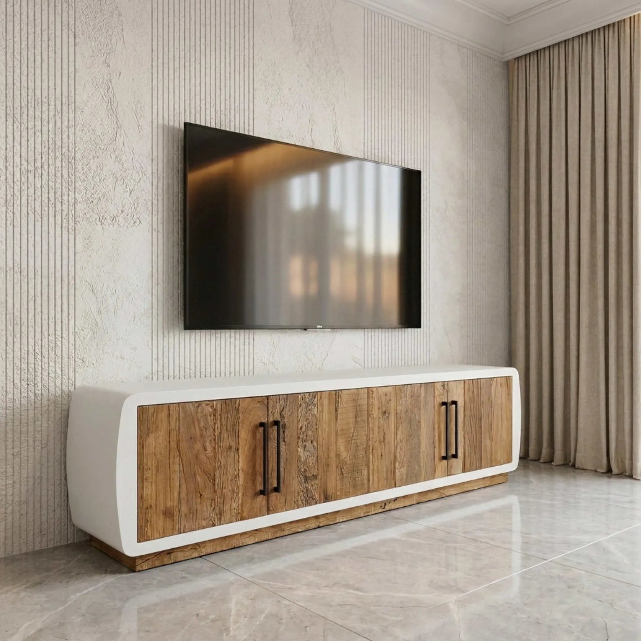 Mueble de TV de Diseño Calvia | Madera y Minimalismo 200 cm | KUBU #