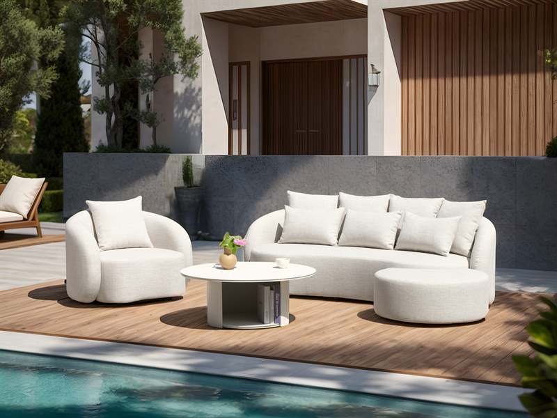 Puf reposapiés Corinto beige | Kubu #