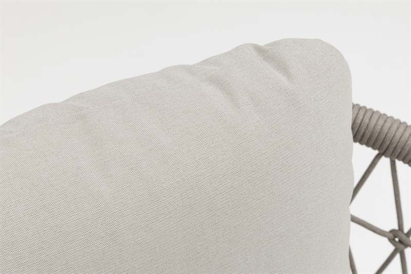 Sillón-1 plaza Nelayan aluminio blanco cuerda greige | Kubu #
