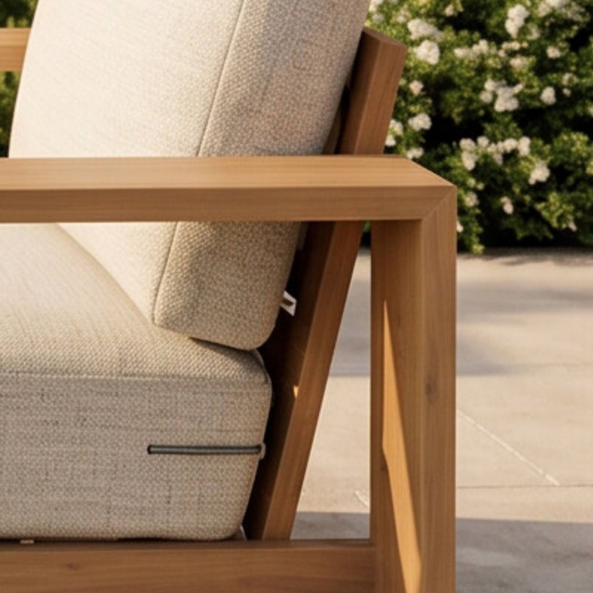 Sillón Exterior 1 Plaza Java 100x85x68cm | Efecto Teca | KUBU #