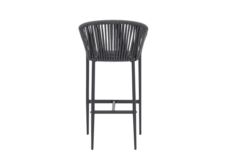 Sillón de Bar Exterior Ukiah | Aluminio y Cuerda Antracita | Kubu #