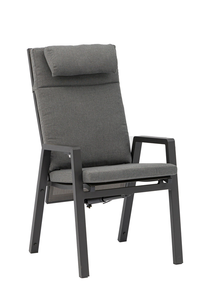 Sillón de comedor Albury aluminio antracita | Kubu #