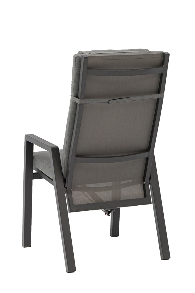 Sillón de comedor Albury aluminio antracita | Kubu #
