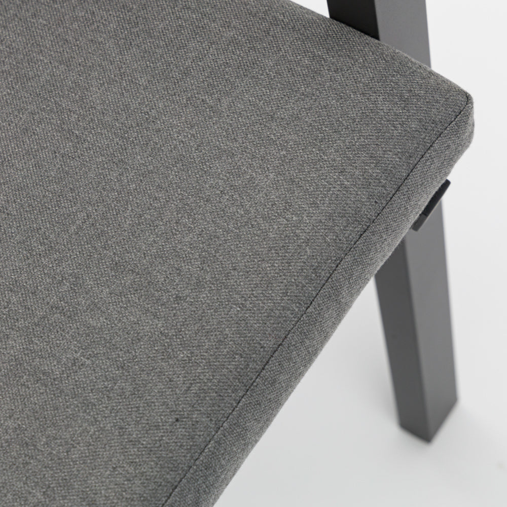 Sillón de comedor Albury aluminio antracita | Kubu #