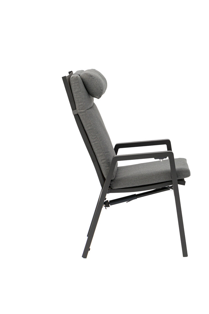 Sillón de comedor Albury aluminio antracita | Kubu #