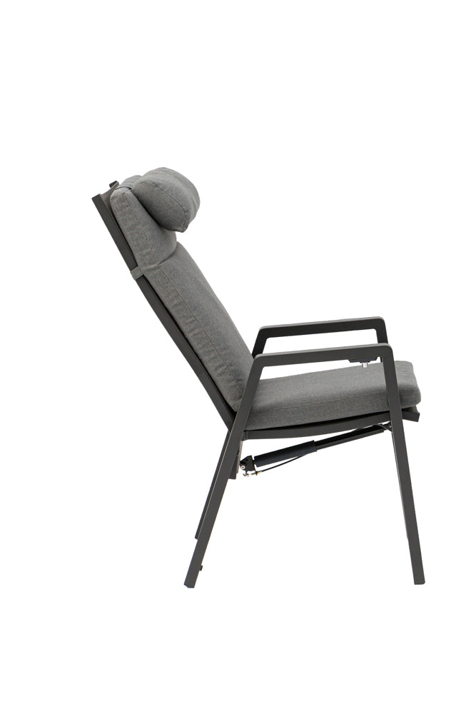 Sillón de comedor Albury aluminio antracita | Kubu #
