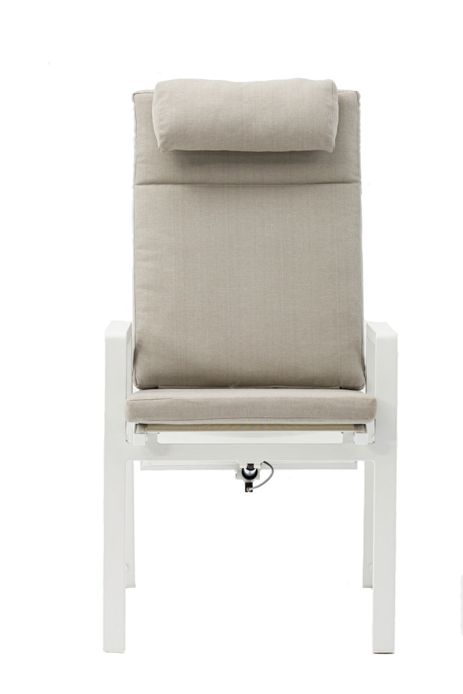 Sillón de comedor Albury aluminio blanco | Kubu #