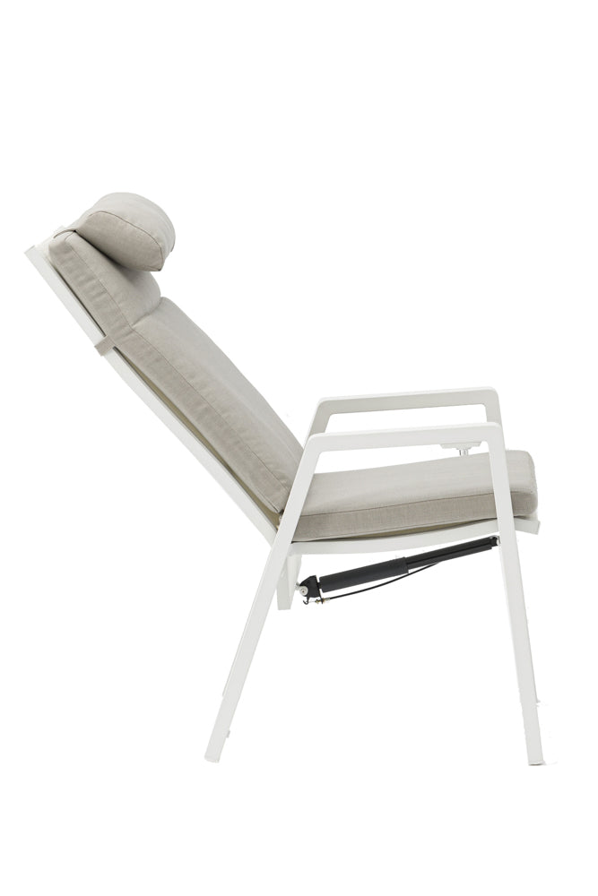 Sillón de comedor Albury aluminio blanco | Kubu #