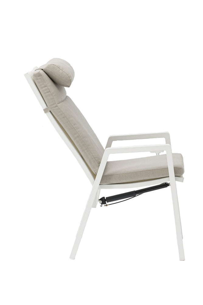 Sillón de comedor Albury aluminio blanco | Kubu #