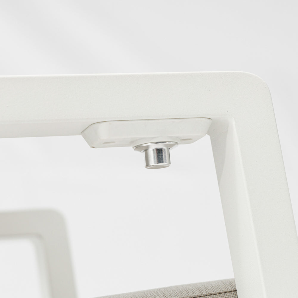 Sillón de comedor Albury aluminio blanco | Kubu #