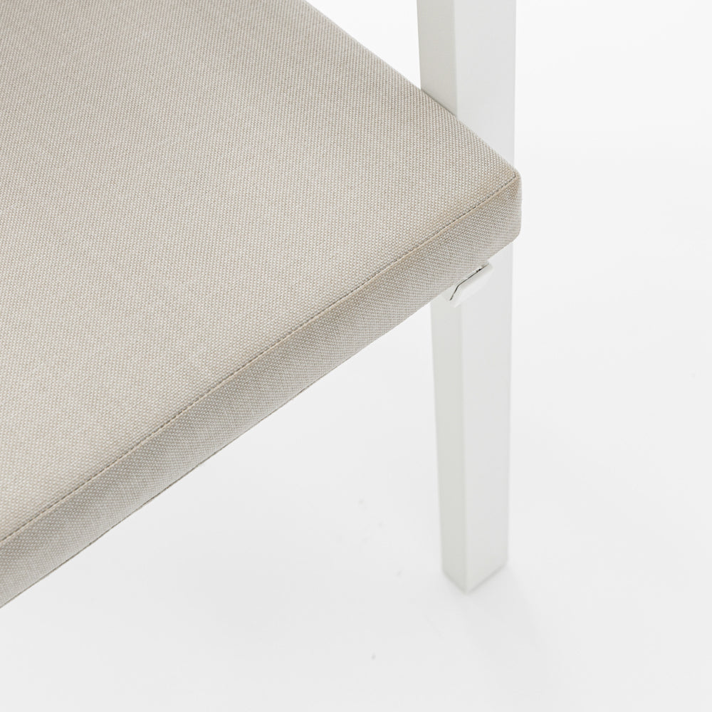 Sillón de comedor Albury aluminio blanco | Kubu #