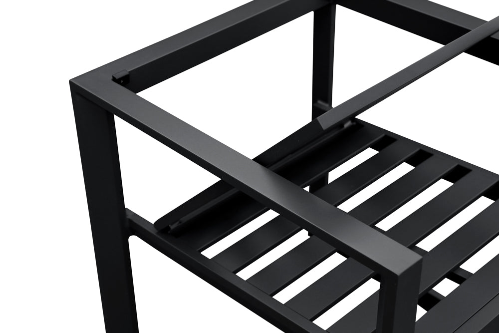 Sillón de comedor Onix aluminio antracita y cojinería gris medio | Kubu #