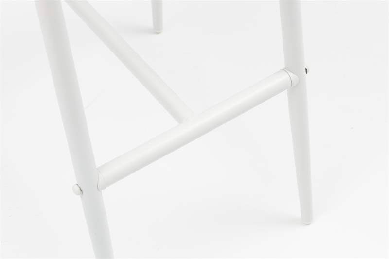Sillón para barra de bar Ukiah aluminio blanco con cuerda aqua y cojín gris claro | Kubu #