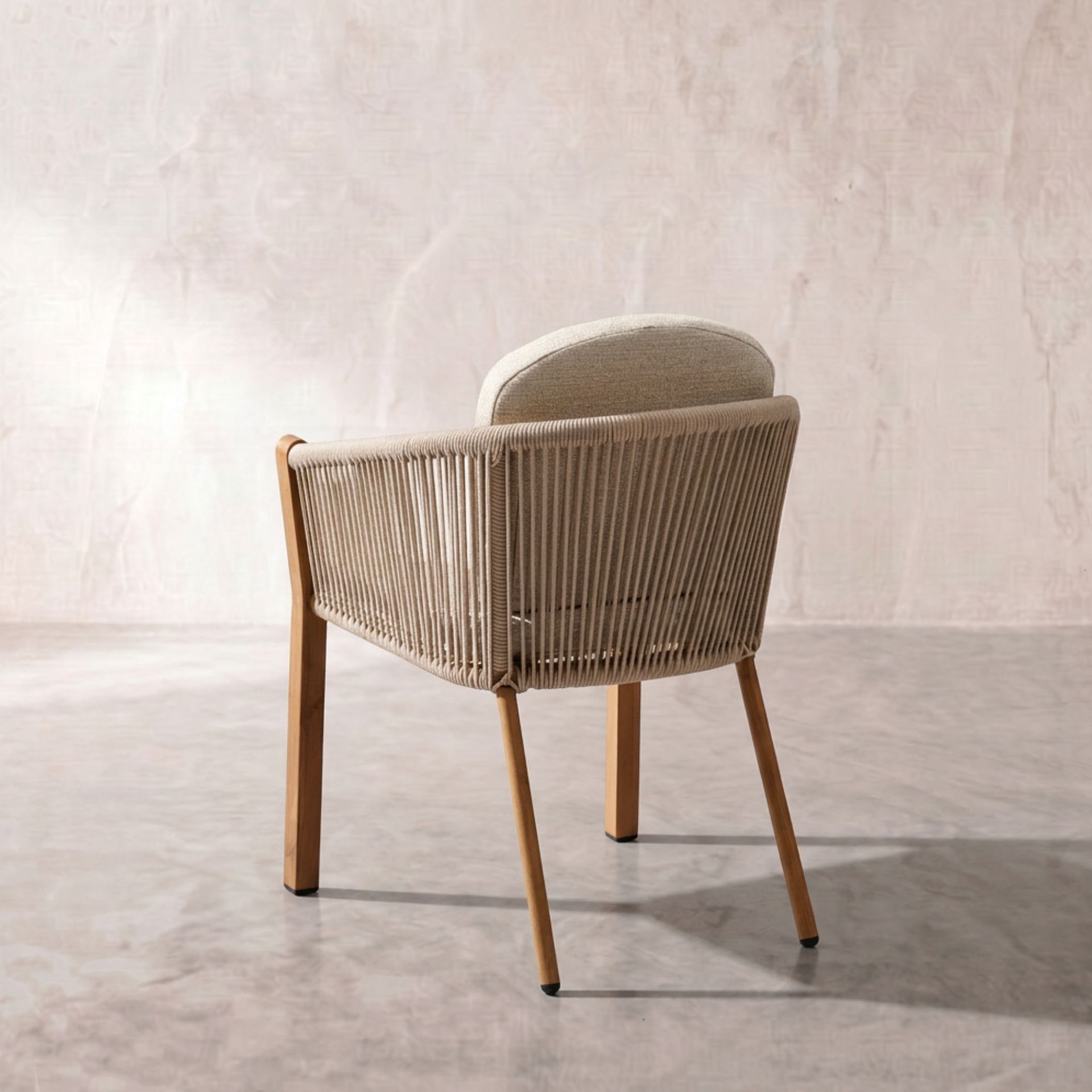 Silla Comedor Exterior Java 57x61x74,5cm | Efecto Teca | KUBU #