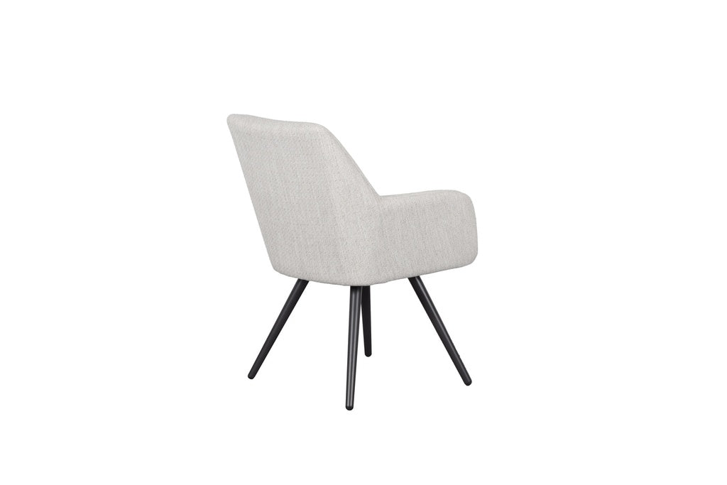 Silla de Comedor Exterior Eren | Aluminio Antracita y Textil Beige. | Kubu #
