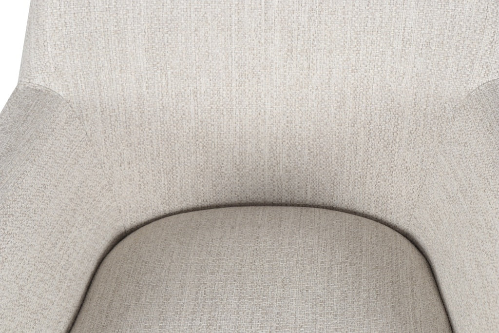 Silla de Comedor Exterior Eren | Aluminio Antracita y Textil Beige. | Kubu #