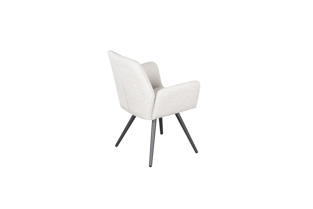 Silla de Comedor Giratoria Levin | Aluminio y Confort Beige | Kubu #