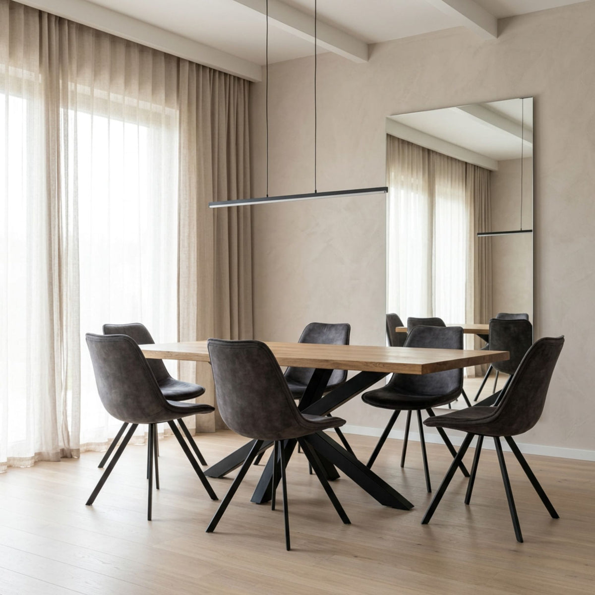 Silla de Comedor Monroe Antracita | Diseño Sofisticado y Carácter | KUBU #