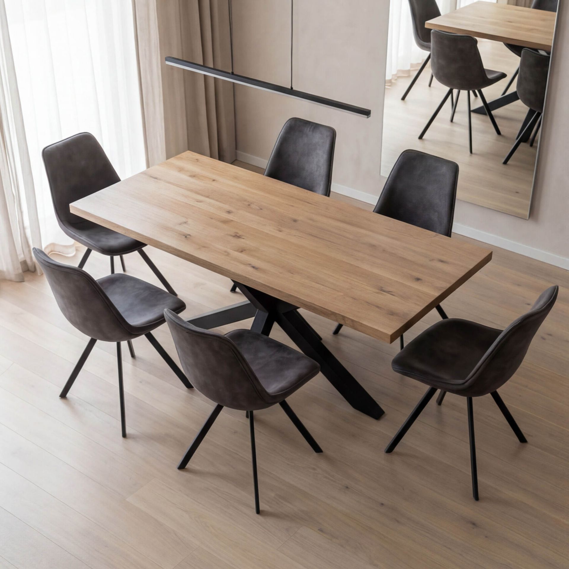 Silla de Comedor Monroe Antracita | Diseño Vanguardista | KUBU #