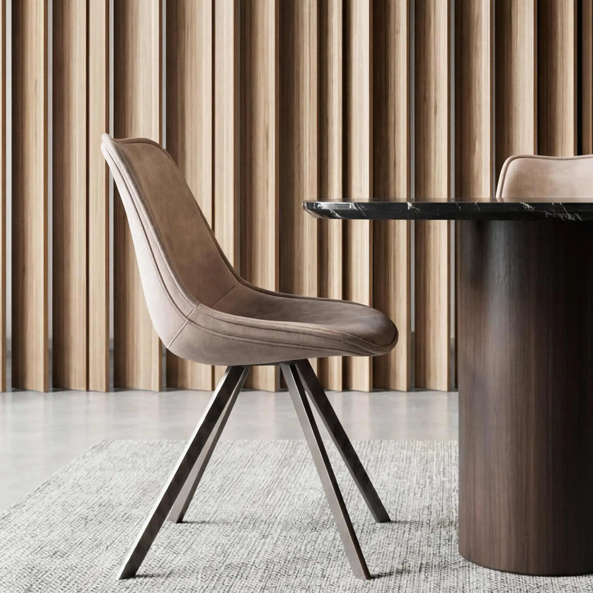 Silla de Comedor Monroe Gris Loft | Diseño Sofisticado y Carácter | KUBU #
